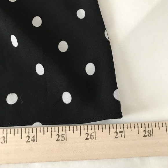 ANNE KLEIN Sleeveless Ploka Dot Blouse Black White Tie Front Womens Plus Size 2X - Picture 12 of 16